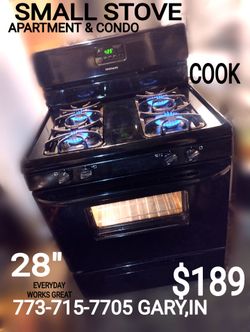 Small 28" stove fridge black