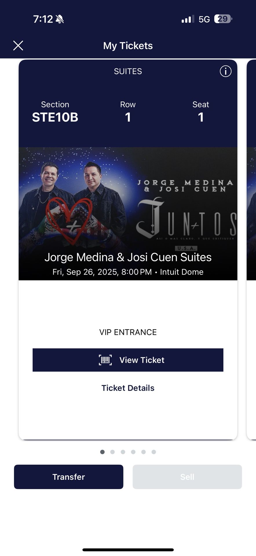 Jorge Medina & Josie Cuen Suite Tickets