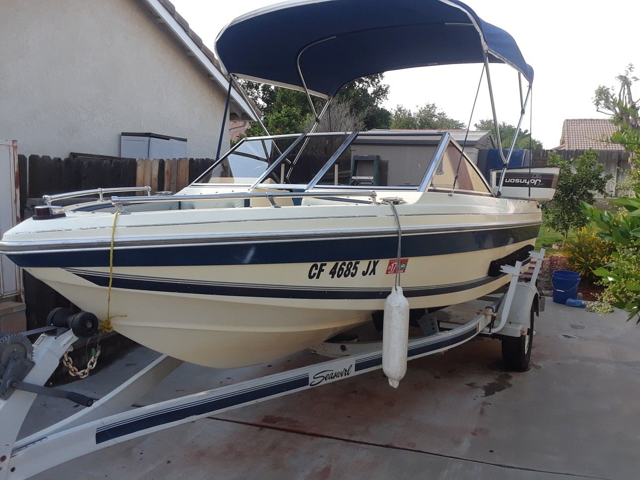 1989 Seaswirl Tahoe ski boat w/ 90 HP Johnson OB 2 stroke for Sale in ...