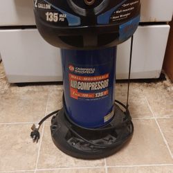 campbell hausfeld air compressor 135 wall-mountable 2 gallon FP205200RB a few crack on the side and on the bottom see pictures 