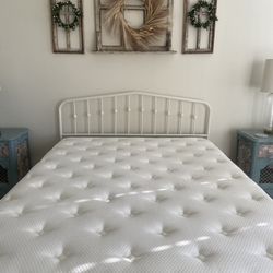 Queen Metal Bed With FREE Queen Mattress
