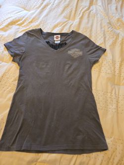 Harley-Davidson Women's Gray V-Neck T-Shirt