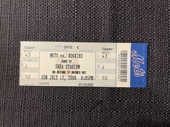 Shea Stadium Mets Tickets