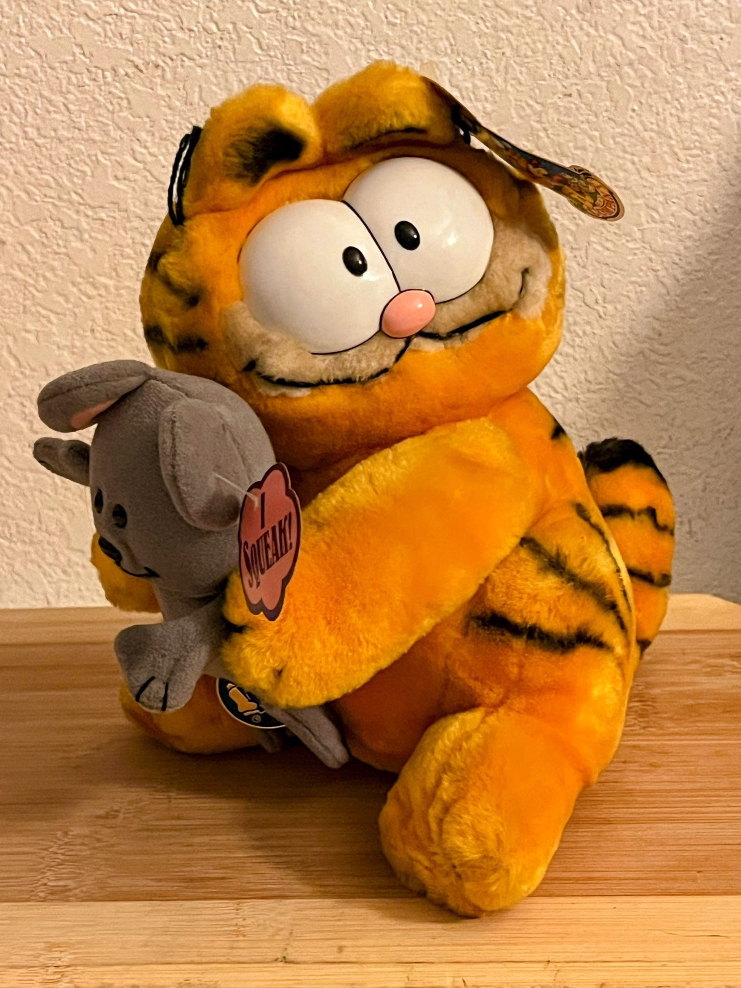Vintage 1981 Garfield 10” Squeak Mouse Stuffed Animal Plush w/ Tags