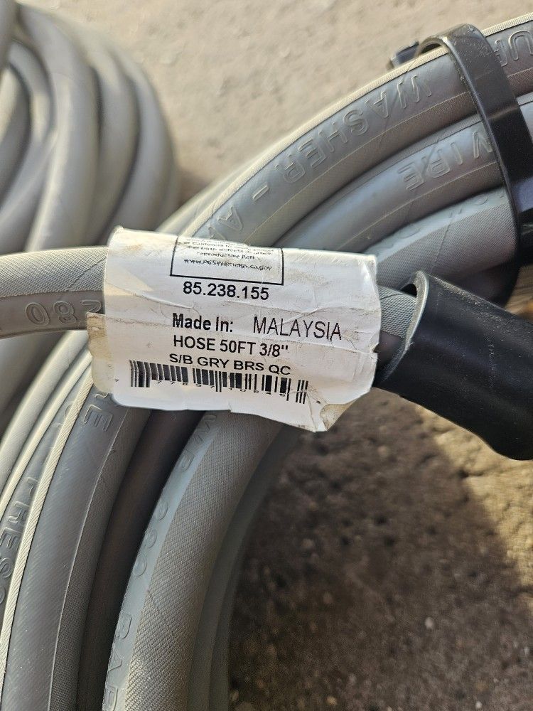  2 Presure Washer Hose 50 Ft 3/8" 4100 Psi 