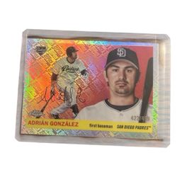 2025 Topps Chrome Platinum Adrian Gonzalez Logo Refractor /499 Padres #354
