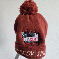 BURGUNDY PUMPKIN SPICE SYMBIOTIC MUSIC  BEANIE 