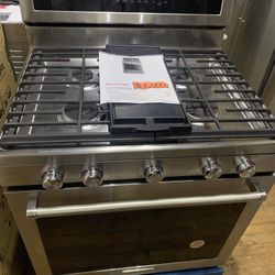 Kitchenaid 30” 5 Burner Gas Convection Oven 