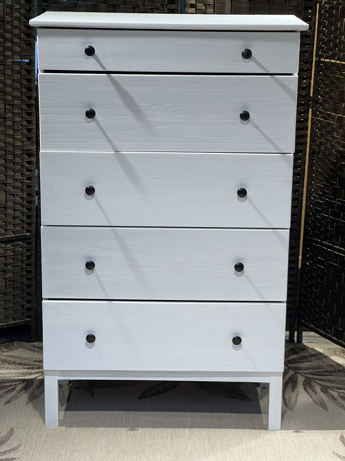 IKEA KARVA white 5 Drawers dresser pine w.