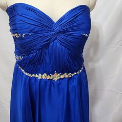 Royal Blue Formal Hi-low Dress, Size 12