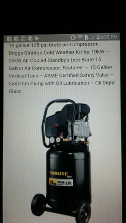 Brute 10 gallon air cheap compressor