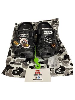 Kids Bape Crocs size 11C