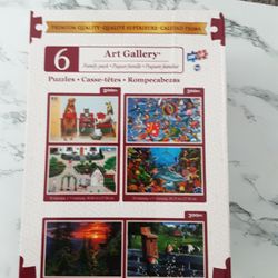 Sure-Lox Toys Art Gallery 6 Puzzle Family Pack 200 300 500 pc Dolphin Estate Dog