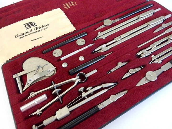 Original German E.O. Richter & Co Kopernikus XII Drafting Tool Set