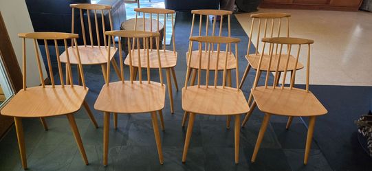 Mid-Century Folke Pålsson Model J77 Farmhouse Dining Chairs Circa 1977