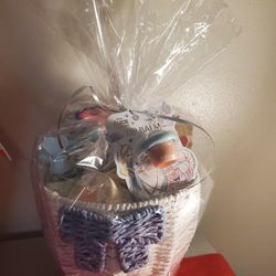 Blue & White Bow Alice In Wonderland  Gift Basket 🧺 