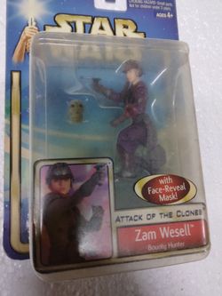 Zam Wessell Star Wars Attack of the Clones Bounty Hunter Action Figure


