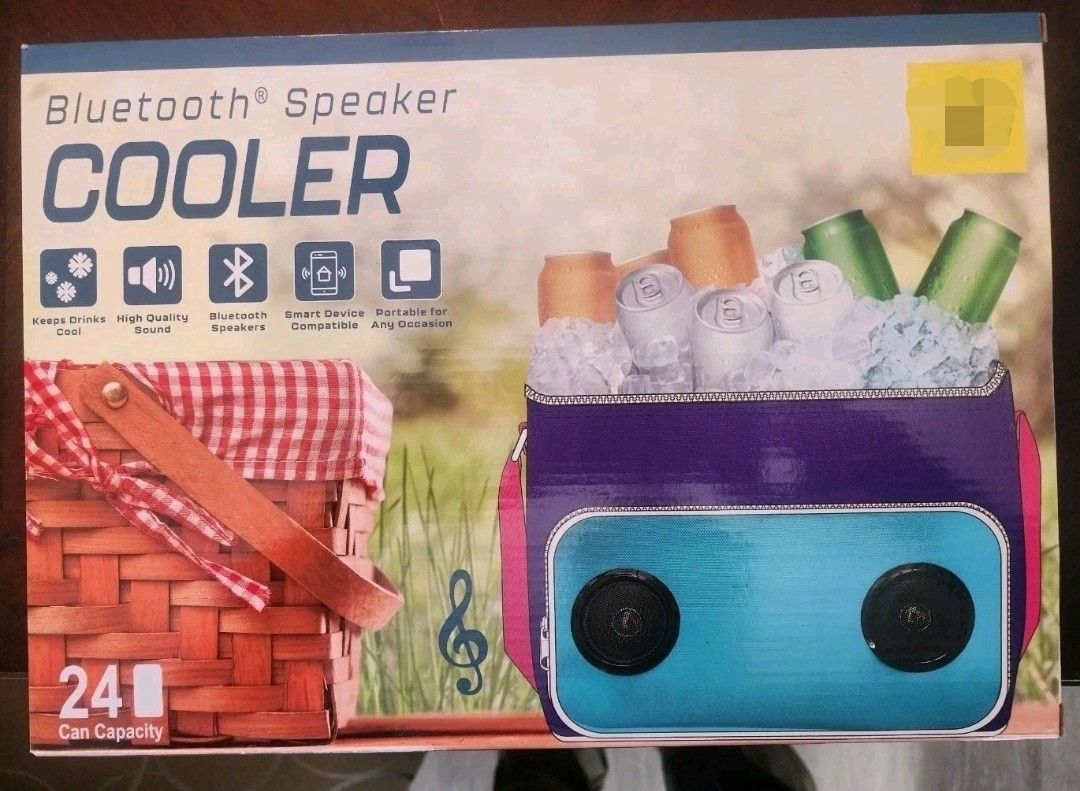 NEW Bluetooth Speaker Cooler Waterproof Dry Bag 24 Can Capacity
