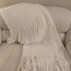 Kennebunk Weavers Home Soft Throw Blanket 72" x 44" Fringed