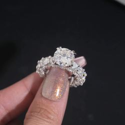 7 Karat Gold Plated Moissanite Engagement Ring