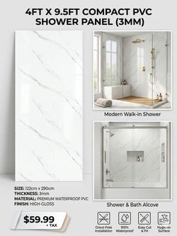 PVC 4X9.5 SHOWER PANELS