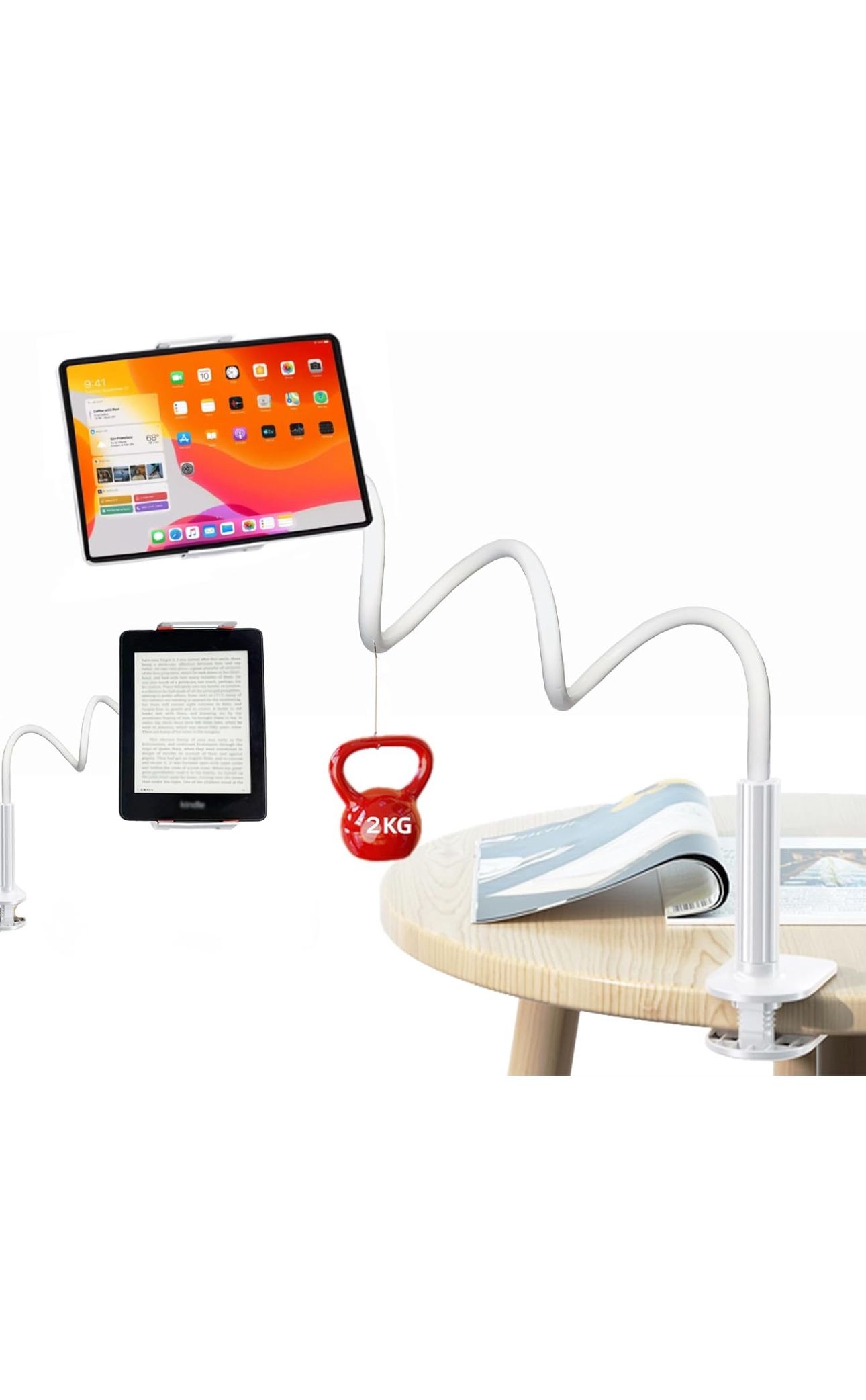 Gooseneck Kindle Holder