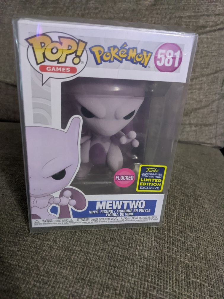 Flocked Mewtwo SDCC 2020 Funko Pop