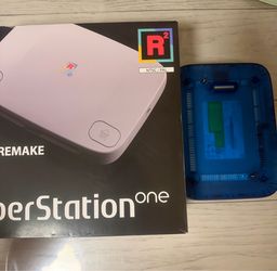 Retro Remake Superstation One with Super Dock Transparent Blue Brand New FPGA