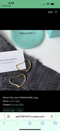 Gold Tone Heart Earrings 