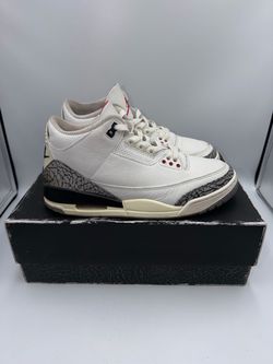 🔥 Air Jordan 3 “White Cement Reimagined” 👟 Men’s Shoe Size 8.5