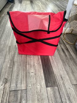 Large Red Insulated Food Delivery Bag