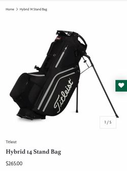 Titleist Hybrid 14 Stand Bag – Black – Excellent Condition