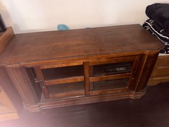 Tv stand with sliding doors