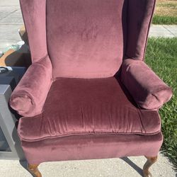 FREE Two Suede Dining Room Chairs with Wooden legs