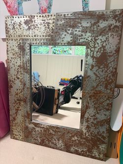 Large Statement Metal Mirror