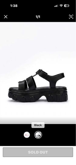 Melissa Black Platform Chunky Sandals
