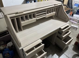 Solid Ash Wood Executive Desk