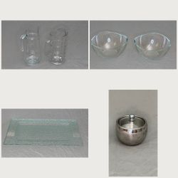 Party Pack: Glass Pitchers, Bowls, Platter and Sugar Bowl