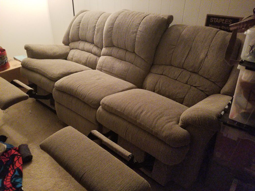 Double recliner couch