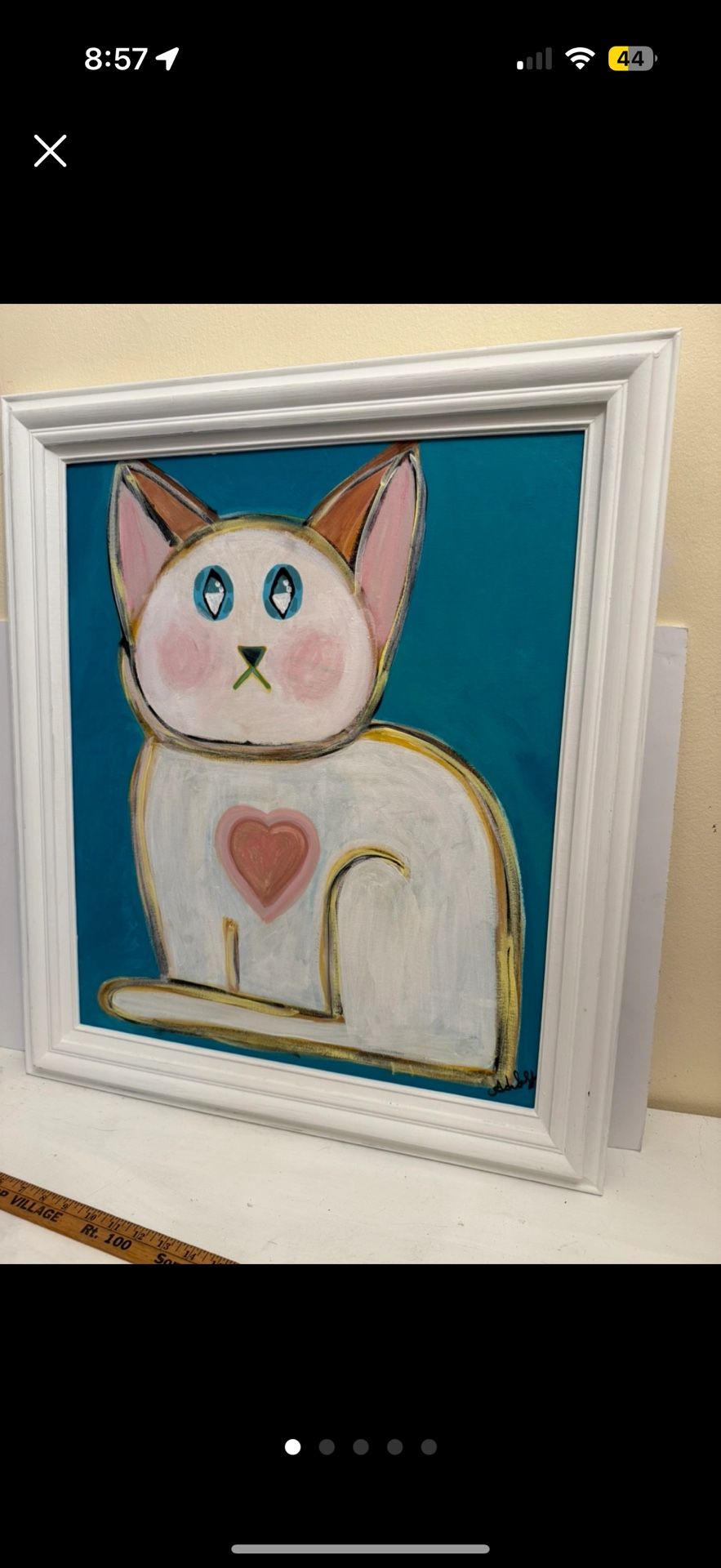 Original Art Whimsical Cat Painting
