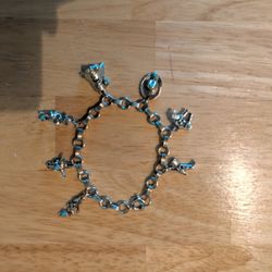 Vintage Western Themed Charm Bracelet r