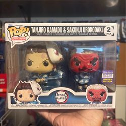 Tanjiro kamado & sakonji urokodaki demon slayer funko pop new