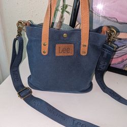 Lee Mini Tote Bag Crossbody Canvas And Leather 