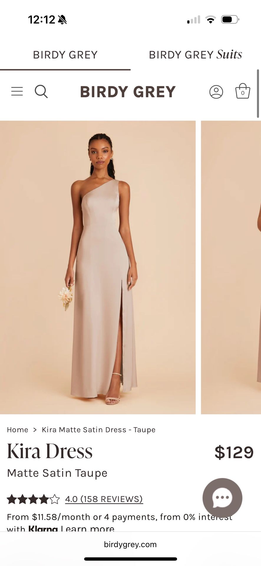 Birdy Grey One Shoulder Dress Taupe