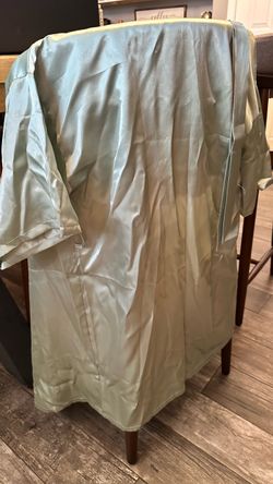 Light green Satin Graduation Gown