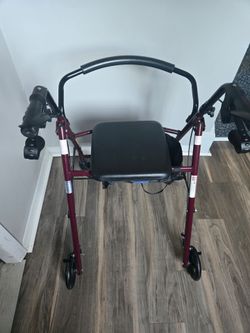 Burgundy Rollator Walker