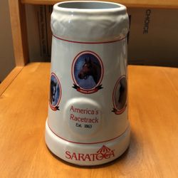 Saratoga Race Course, (A)1999 Beer Mug , (B)2013 celebtg 150 Yrs Of History Beer Mug, (C)2000 Beer Mug, (D)1999 Limited E Beer Mug, Price For Each Mug