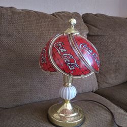 VINTAGE 1996 COCA COLA STAINED GLASS TOUCH LAMP