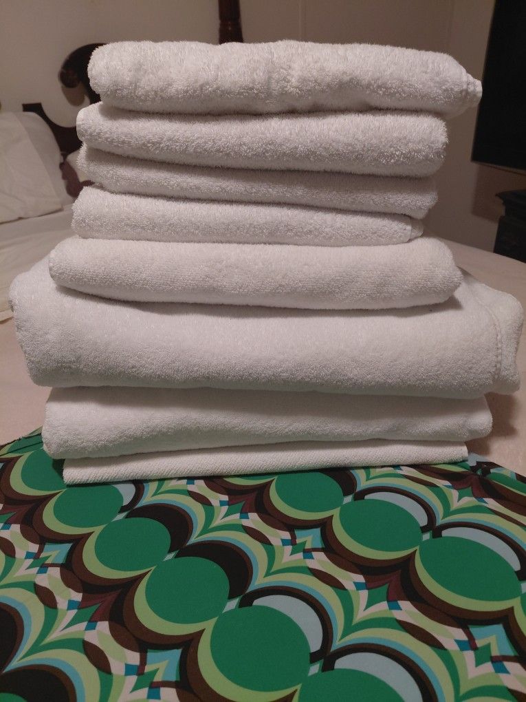 Oversized White Towels