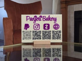 Acrylic Qr Sign 